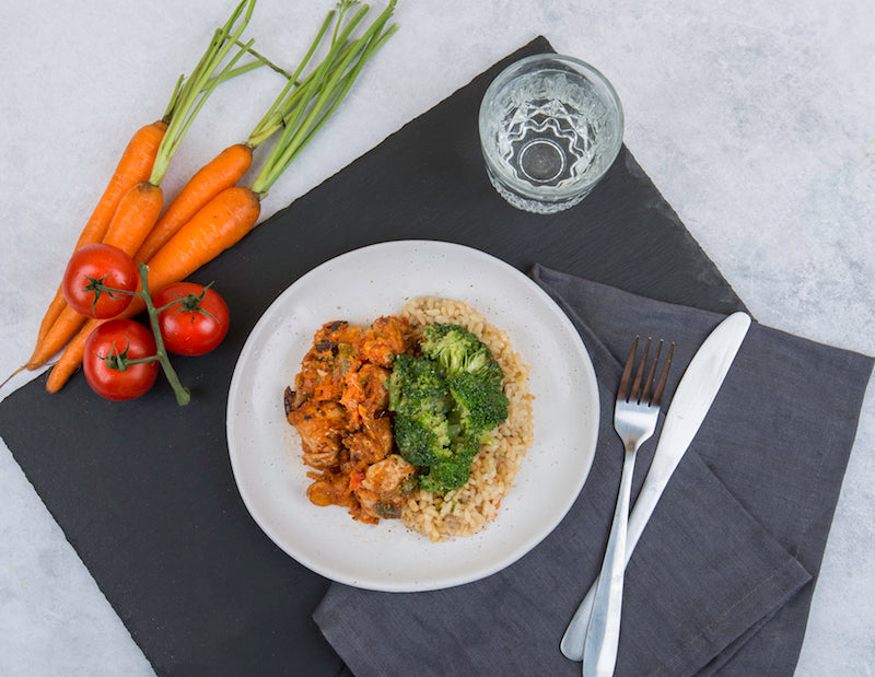 Italian Baked Chicken with Capers, Olives and Brown Rice