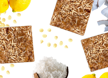 Lemon, Coconut & White Chocolate Brownies