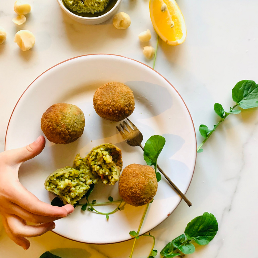 Arancini: Basil And Macadamia