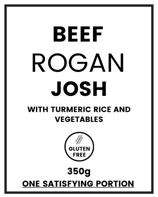 Product label for gluten free Beef Roagn Josh. 
