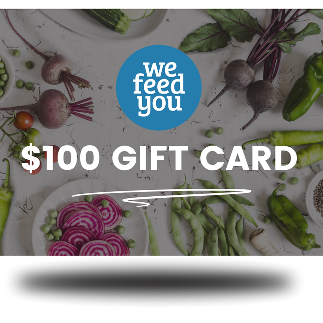 We Feed You $100 ready meals delivered gift card. 
