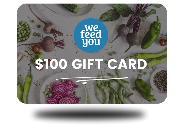 We Feed You $100 ready meals delivered gift card. 