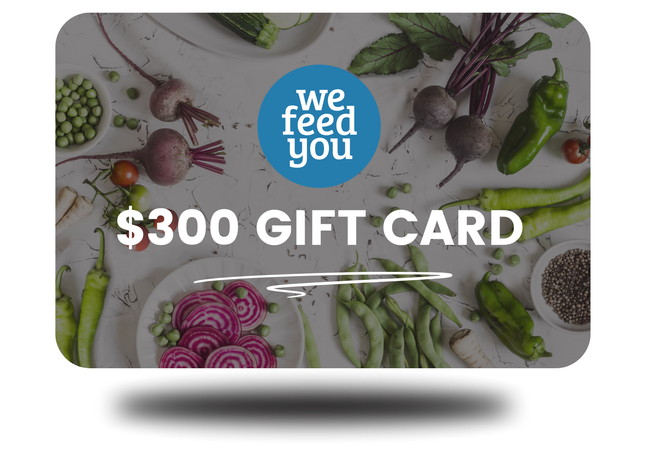 We Feed You $300 ready meals delivered gift card. 