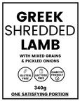 Greek Shredded Lamb w/ Mixed Grains & Pickled Onion. Gluten free, lactose Free, diabetic friendly By We Feed You. 340g
