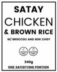Satay Chicken w/ Rice & Greens