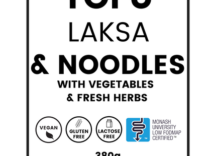 Tofu Laksa and Noodles 380g. GLuten free, vegan, low FODMAP, lactose free