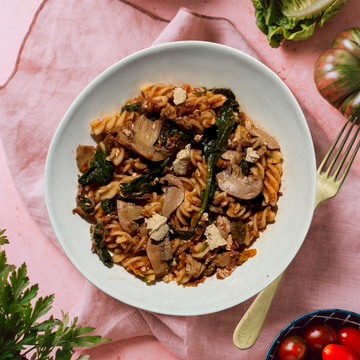 Tofu and Mushroom Bolognese