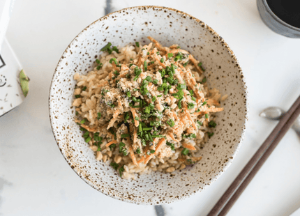 Satay Lemongrass Pork w/ Carrots, Green Beans & Brown Rice. 350g Gluten free, low FODMAP, lactose free. By We Feed You