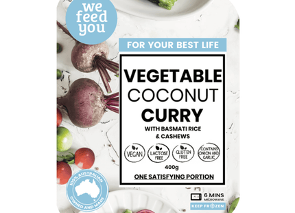 Vegetable coconut Curry 400g. Vegan, lactose free, gluten free, 